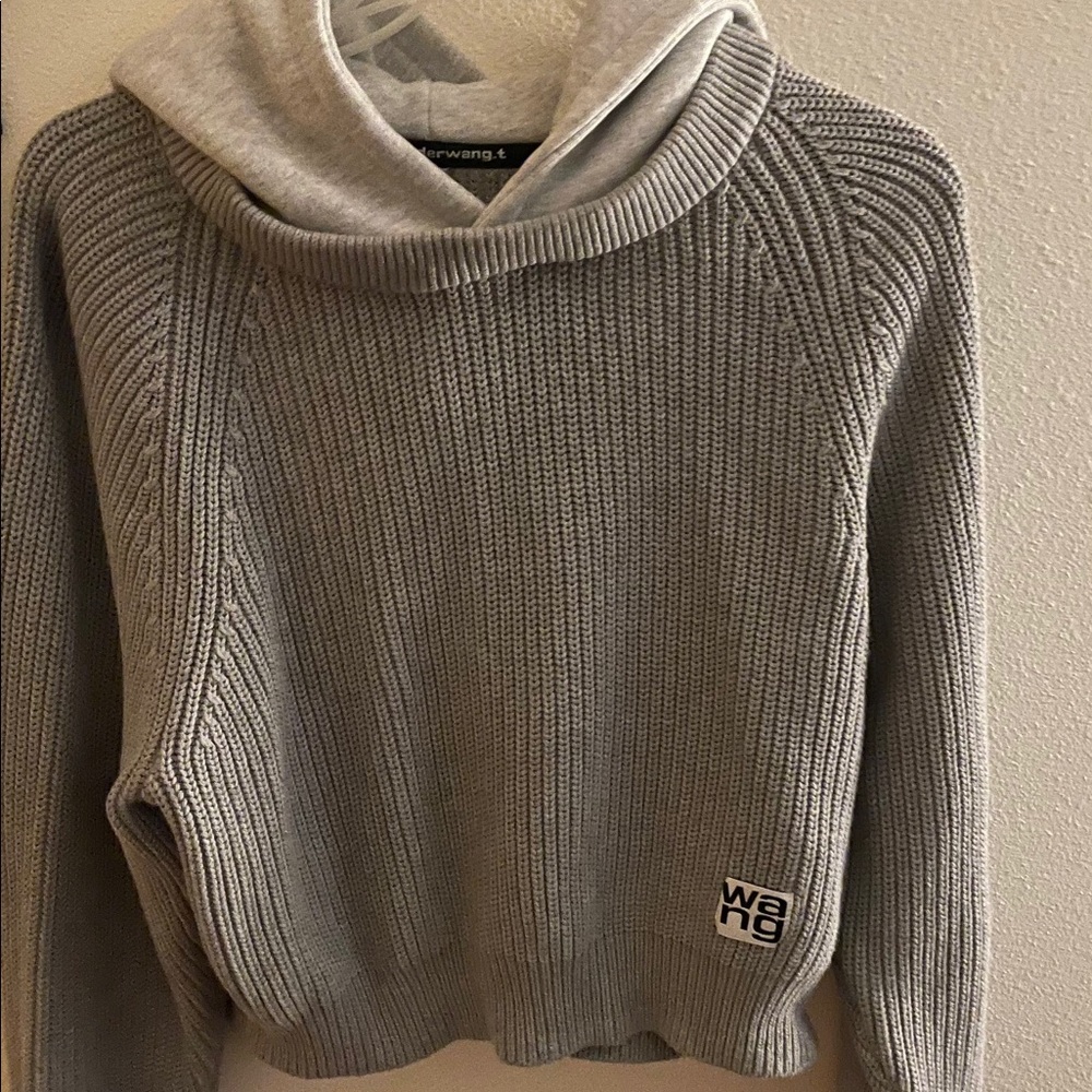 Alexander Wang crop knit hoodie